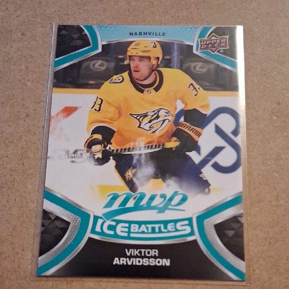 Upper Deck MVP Ice Battles Viktor Arvidsson Card